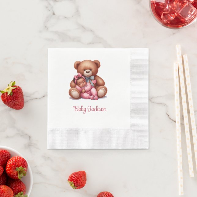 Guardanapo De Papel Menina Urso Bebê dos Sonhos (Insitu)