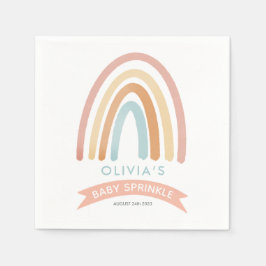 Guardanapo De Papel Meninas Cute Pink Boho Rainbow Baby Sprinkle