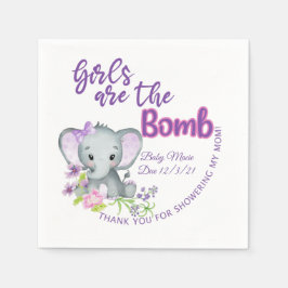 Guardanapo De Papel Meninas são as etiquetas da BOMB, bomba de banho o