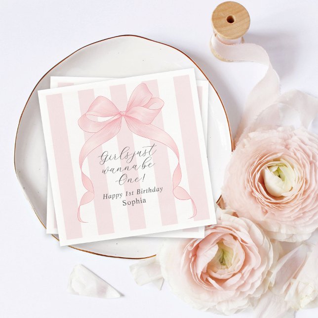 Guardanapo De Papel Meninas Só Querem Ser Um primeiro aniversario (Criador carregado)