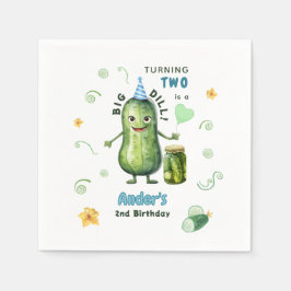 Guardanapo De Papel Menino do Grande Picles de Dill Aniversário Qualqu