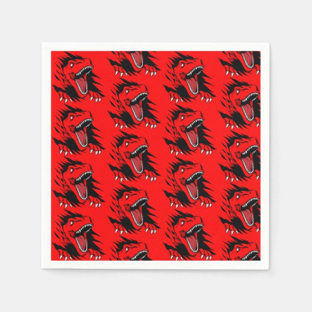 Guardanapo De Papel Meninos dinossauros (Frente)
