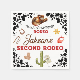 Guardanapo De Papel Meninos Meu Segundo segundo aniversário Rodeio