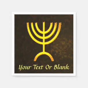 Guardanapo De Papel Menorah Flame