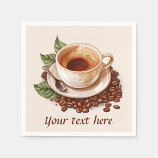 Guardanapo De Papel Mensagem de adição de parte do café em branco