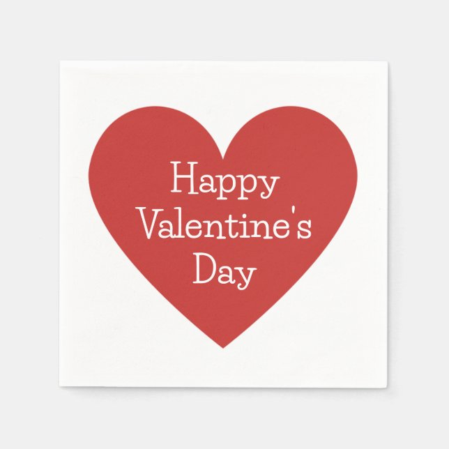 Guardanapo De Papel Mensagem de Namorados Red Heart Clássico (Frente)