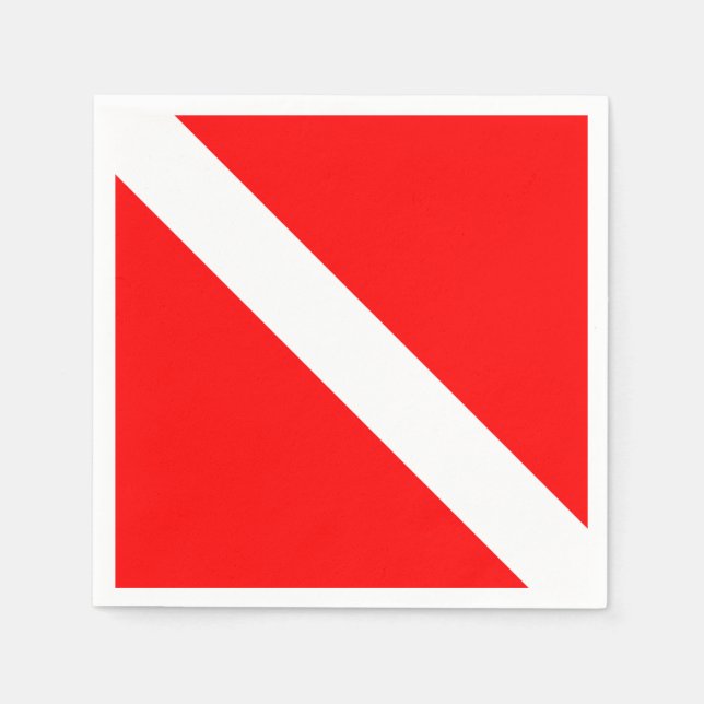 Guardanapo De Papel Mergulho Sinalizador Scuba Diver para Baixo (Frente)