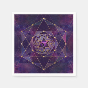 Guardanapo De Papel Merkabah em flor da vida - Geometria Sagrada