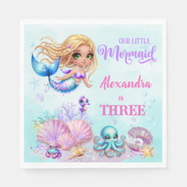 Guardanapo De Papel Mermaid Birthday Party - Under the Sea Splish Spla