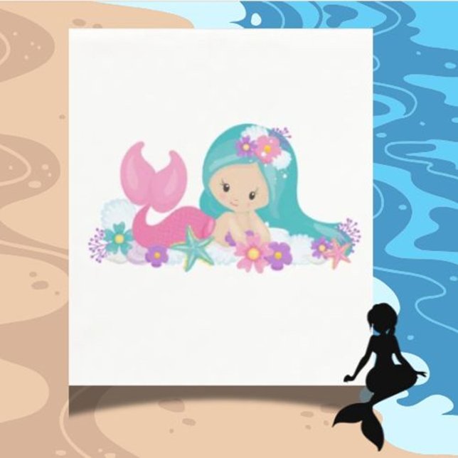 Guardanapo De Papel Mermaid Party Purple Napkins (we’re hosting a magical mermaid-themed pool party, )