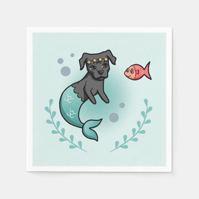 Guardanapo De Papel Mermaid Pit Bull (Frente)