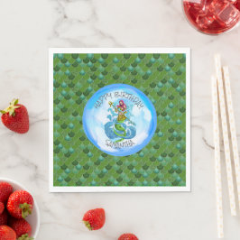 Guardanapo De Papel Mermaid Sea Green Warrior Napkins