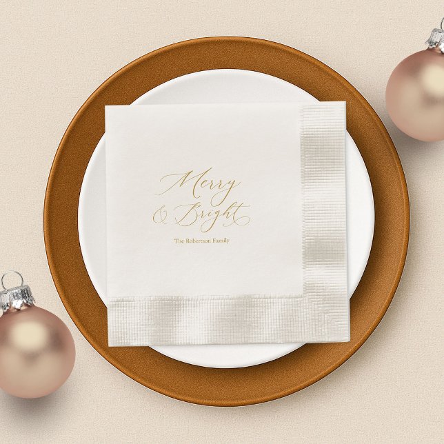 Guardanapo De Papel Merry & Bright Christmas Paper Napkins (Criador carregado)