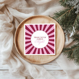 Guardanapo De Papel Merry little red stripe Christmas Party Napkin