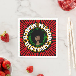 Guardanapo De Papel Mês da História Negra, Raios do Sol, Mulher Negra