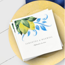 Guardanapo De Papel Mesa de Casamento de Limão Botânico