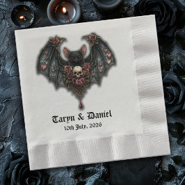 Guardanapo De Papel Mesa de Casamento de Morcego Gótico