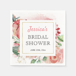 Guardanapo De Papel Mesa de Peony Primavera Papel coquetel