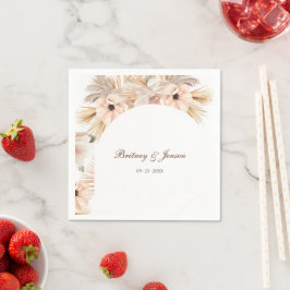 Guardanapo De Papel Mesa de recepção de grama de Pampas boho Arco Eleg