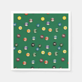 Guardanapo De Papel Mesa de Sinuca de Aniversário de Noite de Jogo