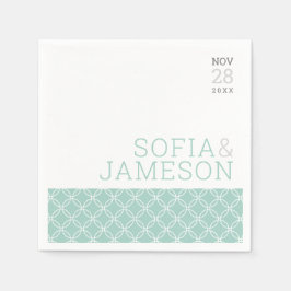 Guardanapo De Papel Mesa de WEDDING cinzas de hortelã pastel de tipo m