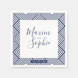 Guardanapo De Papel Mesa de WEDDING geo simples marinho de casamento m