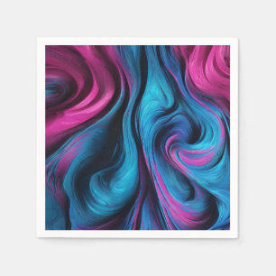 Guardanapo De Papel Mesa moderna - Azul-Decor e Rosa-