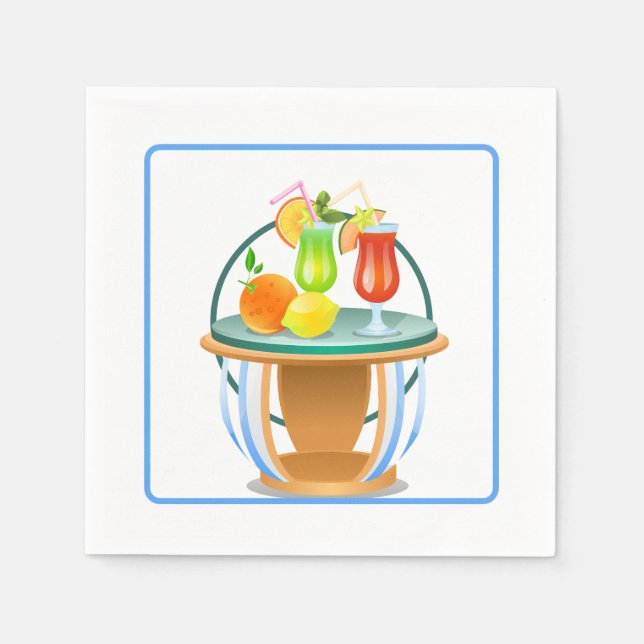 Guardanapo De Papel Mesa tropical (Frente)