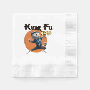 Guardanapo De Papel Mestre de Kung Fu Meow