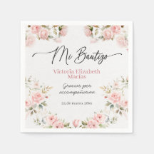 Meu Batizado Para Menina Pink Floral Batismo