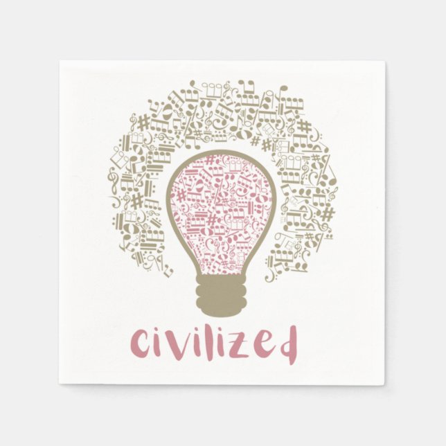 Guardanapo De Papel Meu Coração Lumi Clássico design de Arte Civilizad (Frente)