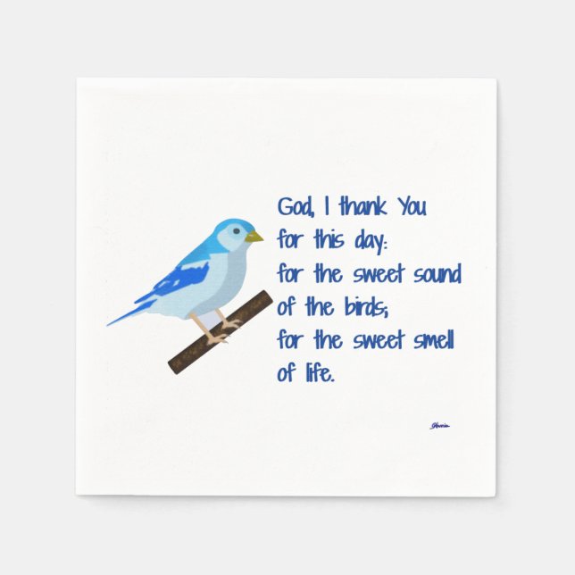 Guardanapo De Papel Meu Deus, obrigado por este dia (Frente)