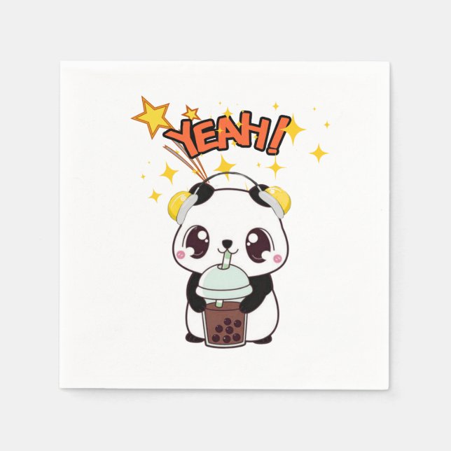 Guardanapo De Papel Meu Panda Fofinho de Festa (Frente)
