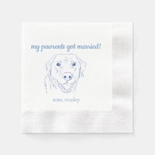 Guardanapo De Papel Meus Pawrents Casaram-Se! Labrador Wedding Napkins