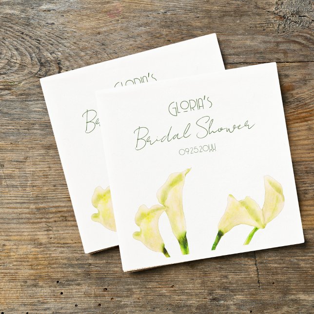 Guardanapo De Papel Mexicano Calla Lily Chá de panela Paper Napkin (Criador carregado)