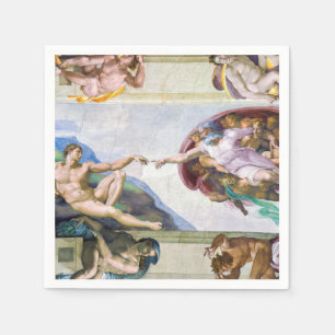 Guardanapo De Papel Michelangelo - Criação de Adão, Capela Sistina