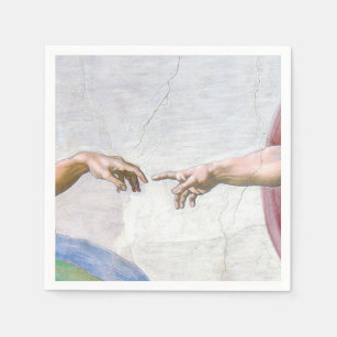 Guardanapo De Papel Michelangelo - Criação de Adão Isolado