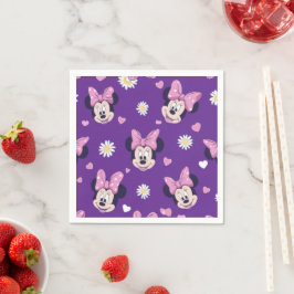 Guardanapo De Papel Mickey Mouse Polka Dot  purple Baby Shower