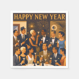 Guardanapo De Papel Mid Century Modern Martini Intellectuals New Year