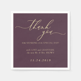 Guardanapo De Papel Midnight Fig Formal Minimalist Decor Wedding