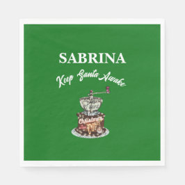 Guardanapo De Papel Mikitiez café, natal, citando cafeína fofa