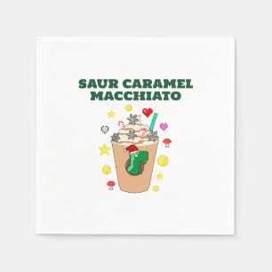 Guardanapo De Papel Mikitiez Trex dinossaur icedcafé caramelo xmas