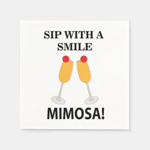 Guardanapo De Papel Mimosa Sip Com Um Sorriso Mimosa