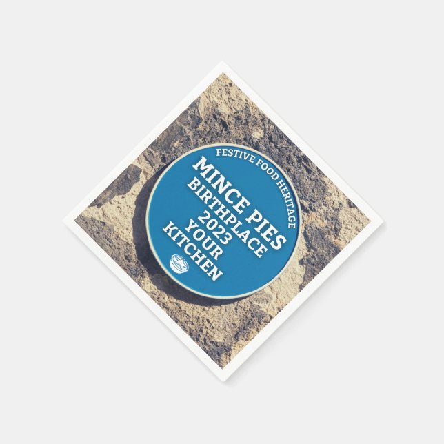 Guardanapo De Papel Mince Pies Birthplace - Placa Azul (Canto)