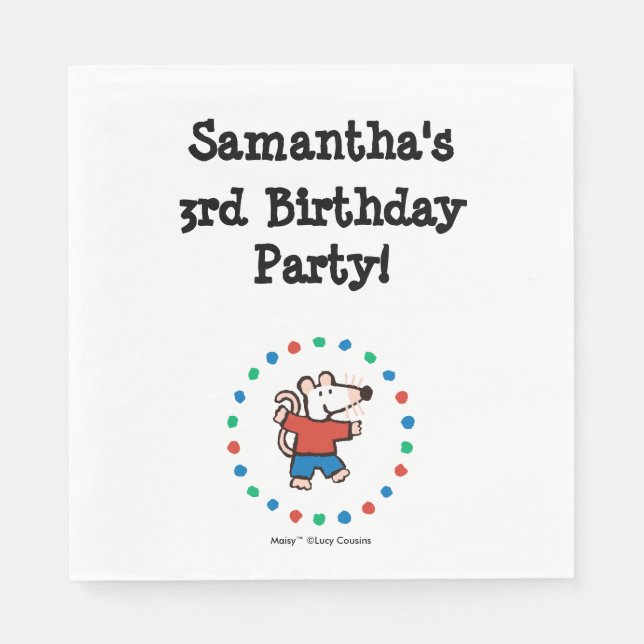 Guardanapo De Papel Minha Amiga Maisy Birthday (Frente)