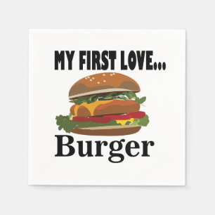 Guardanapo De Papel Minha Primeira Festa de Burger de Amor