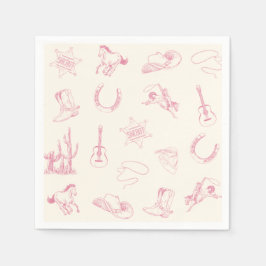 Guardanapo De Papel Minha Primeira Vaqueriada Vaqueira Rosa Festa de A