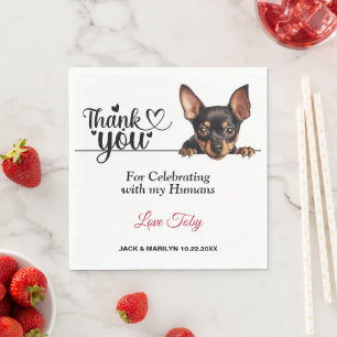 Guardanapo De Papel Miniatura Pinscher Papel Cachorro