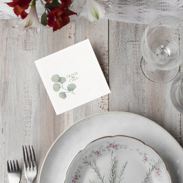 Guardanapo De Papel Minimal Botanical Wedding Drink Napkins