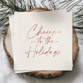 Guardanapo De Papel Minimal Christmas Napkin “Cheers to the Holidays”